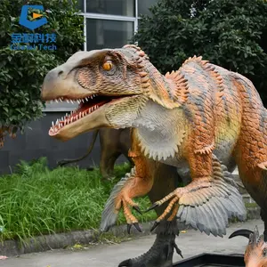 야외 기계 3D Animatronic Deinonychus Velociraptor 공룡 From Zigong Dino City