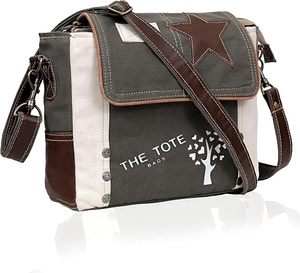 Canvas Leather Crossbody <b>Satchel</b> Messenger <b>Bag</b> for <b>Men</b> and Women Shoulder Carry Style Ideal for Office Documents Business Work - Product Image 1