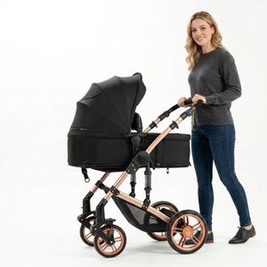 Poussette Bébé Luxe 2 en 1 avec Grandes Roues et <span class=keywords><strong>Suspension</strong></span> Personnalisée - Product Image 6