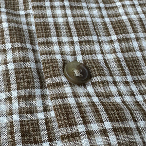 Camicie a <span class=keywords><strong>Quadri</strong></span> Personalizzate con Bottoni, Modello Corto da Uomo, 100% Cotone, Estive Casual a <span class=keywords><strong>Maniche</strong></span> <span class=keywords><strong>Corte</strong></span>, in Flanella Ricamata - Product Image 3