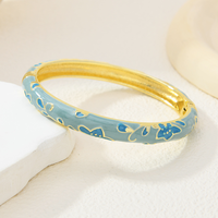 Bracelet en métal fait main, thème Amour, émail cloisonné soudé, souvenir du Nouvel An de Pékin, cadeau de Chine