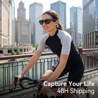 Lunettes intelligentes IA HD avec caméra anti-tremblement 800W, batterie 290mAh, contrôle tactile, étanchéité IP54, traduction en temps réel et lecteur de musique
