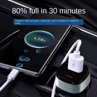 Chargeur de voiture rapide PD 3.0 48W, best-seller en gros, écologique, transparent, mini et portable, double port, compatible Android