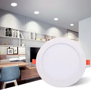 Aluminum frame Living Room lamp Recessed Mounted 4 inch 9w slim round led pot light panel lights led ceiling