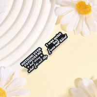 Épinglette en émail « Je suis silencieux mais je ne suis pas aveugle », « Rien ne m'ennuie jamais sauf quand je fais ce que je ne veux pas », broche simple et classique, badge.