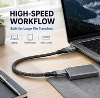 Câble de charge USB C 4.0 Type-C ULT-unite OEM 80 Gbps, câble USB-C tressé robuste, 240 W, 2 m, 5 A, 48 V, 4K, 144 Hz, câble d'affichage vidéo