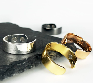 새로운 바이오 마그네틱 링 테라피 클래식 316L 스테인레스 스틸 안티 코골이 링 개인 건강 체중 조절 웨딩 쥬얼리 - Product Image 2