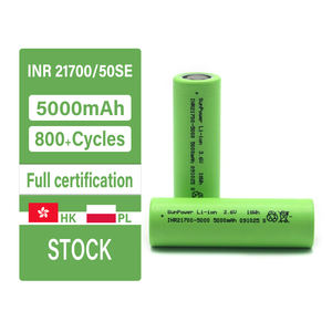 Высокоёмкий цилиндрический твердотельный аккумулятор Sunpower 21700 50SE 5000мАч 3.6В 35А для замены 50S, для FPV дронов и электроинструментов, 800 - Product Image 1
