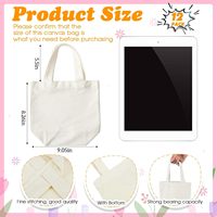 Mini sacs fourre-tout en toile, petits sacs de 8,5 x 8 pouces, couleur naturelle, réutilisables, résistants, sacs en coton Trader Joes, personnalisables, pour cadeaux et voyages