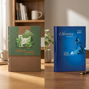 Agenda Ejecutiva Premium Personalizada B5, Tapa Dura, Planificador con Páginas para Notas, Diseño Floral y Vintage, Set de Regalo para Oficina - Product Image 6