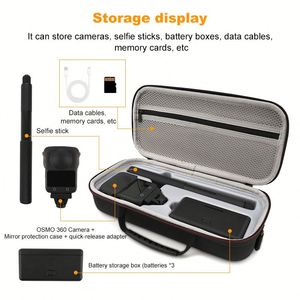 Étui rigide de transport EVA personnalisé pour caméra DJI Osmo 360 / Sac organisateur portable compatible avec DJI Osmo 360 et accessoires - Product Image 3
