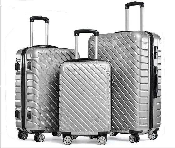 Custom 3 pcs maniglia ABS valigia 4 ruote custodie da viaggio borse da viaggio set di valigie trolley a mano bagaglio valigia borsa set
