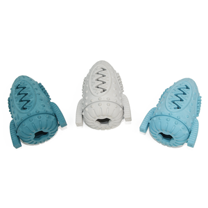 Nhà Máy Bán buôn Pet đồ chơi Rocket Shape tương tác đa chức năng cao su <span class=keywords><strong>Chew</strong></span> rò rỉ Pet đồ chơi cho chó - Product Image 6