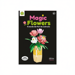 <b>Magic</b> Flowers Peonie Construction <b>Kit</b> 499 Pieces Vase Included Building Toy For Kids Age 6+ - Product Image 2