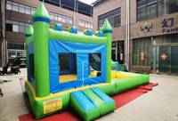 Château gonflable commercial imprimé pour jardin avec toboggan, combo château gonflable Chevalier pour enfants
