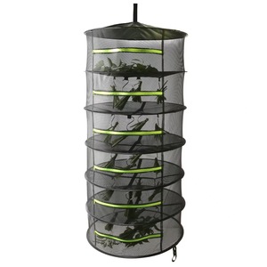 Rete di Essiccazione Pieghevole a 2/4/6/8 Strati in Nylon Nero Impermeabile con Cerniere per <span class=keywords><strong>Erbe</strong></span> e Piante da Giardino - Product Image 6