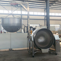 Marmite de Cuisson Industrielle Grande à Double Paroi, Chauffage Électrique/Vapeur, avec Panier Basculant