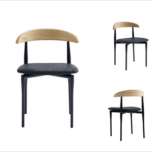 Silla de respaldo de diseño Medieval para el hogar simple japonés, silla de comedor de arco, silla de esquina - Product Image 1