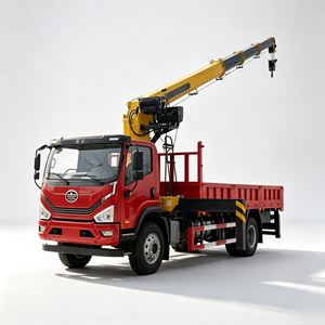 Camion de transport FAW équipé d'un treuil télescopique hydraulique 4x2, capacité de levage de 10 tonnes disponible - Product Image 1
