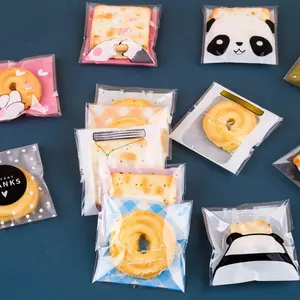 Custom baked cookie Ziplock bag moon cake yolk crisp food bag self-adhesive custom cookie bag with logo packaging