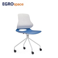 Chaise de bureau EGROspace haut de gamme avec roulettes pour réunions, formations, salles d'attente et visiteurs