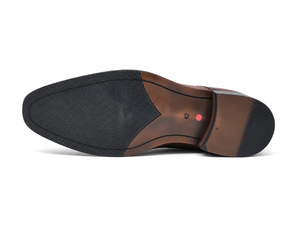 Chaussures habillées Oxford marron pour hommes, en cuir véritable, à lacets, semelle extérieure en caoutchouc, pour le bureau, la carrière, les mariages, bout pointu, vente en gros - Product Image 3