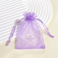 Sacs en organza en gros pour cadeaux et achats, sacs à cordon personnalisés avec logo pour bijoux, bonbons et emballages événementiels