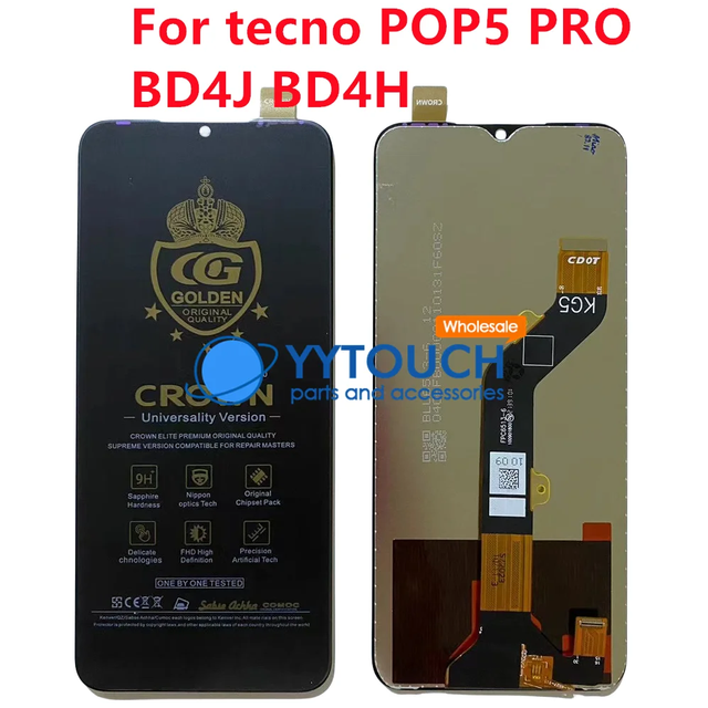 For Tecno POP5 Pro Bd4 Bd4j Bd4h Lcd Screen Complete Assembly