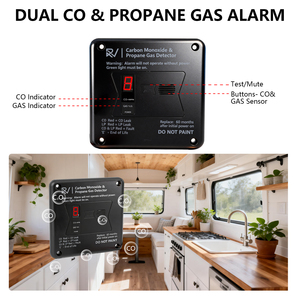 Detector de Gas Propano para RV, Alarma de Gas LPG para RV, DC 12V, Diseñado para Autocaravanas, Pantalla Digital - Product Image 6