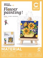 7208-7212 Jeux de construction pour enfants, briques nano, assemblage de paysages peints à l'huile, fleurs, cadeau DIY, jouets pour enfants