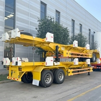 Châssis de conteneur en acier personnalisable de 20 à 40 pieds de long, semi-remorque à 3 essieux, tracteur, charge utile maximale de 60 tonnes, camion Howo à ressorts mécaniques