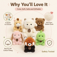 Jouets en peluche super doux et mignons, respectueux de la peau, vente en gros d'usine, jouets personnalisés très demandés, formes 3D adorables, unisexe, ODM