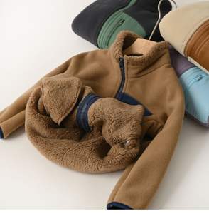 Cappotto invernale abbinato ai genitori di lusso da 450g in pile pesante con colletto esterno impermeabile per famiglia - Product Image 6