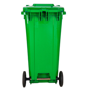 Poubelle extérieure en plastique 120L avec couvercle rectangulaire pour zones résidentielles - Product Image 4