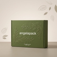 Boîte en carton ondulé recyclé écologique avec logo personnalisé en relief, emballage cadeau artisanal, boîte en papier blanc pour éponge en fourrure
