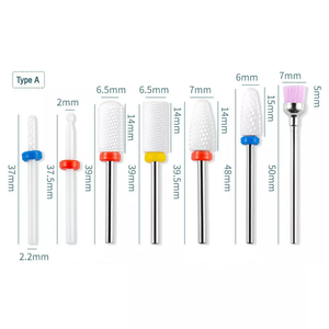 Set da 7 pezzi per Manicure in cartone da 50 pezzi strumenti per Nail Art Set di punte per unghie in ceramica Set File elettrico - Product Image 3