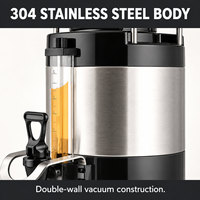 Distributeur de café et de boissons de comptoir Cafe Ready 4L (1 gallon) avec fenêtre de niveau transparente et robinet
