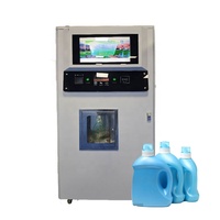 Distributeur automatique de liquides à 4 sorties avec écran tactile de 7 pouces pour lessive, savon à vaisselle, savon pour les mains