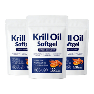 Compléments alimentaires à base d'huile de krill OEM, huile de krill en gélules molles et sans gluten, 120 gélules molles, huile de krill en gélules molles pour femmes et hommes, santé - Product Image 3
