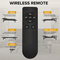[Stock US] Cadre de lit réglable avec inclinaison de la tête et des pieds, télécommande sans fil, 4 ports USB, expédition rapide depuis les États-Unis, MOQ 1 unité