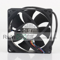 Nouveau ventilateur de refroidissement ROHS 24V 48V DC12V 0.70A EC AC 8025 80X80X25MM 8CM à double roulement à billes avec retour d'alarme CPU à quatre fils EFC-08E12W