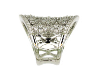 Bague de mariage éternelle classique et élégante en or 18 carats avec diamant naturel, design dentelle, bijoux fins pour femme, tenue de soirée