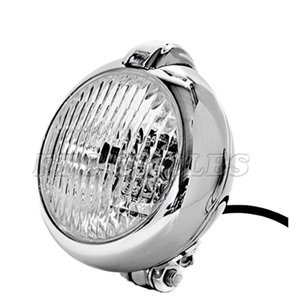 Phare de moto vintage chromé transparent de 3.5 pouces pour Harley <span class=keywords><strong>Cafe</strong></span> <span class=keywords><strong>Racer</strong></span> pour position avant - Product Image 2