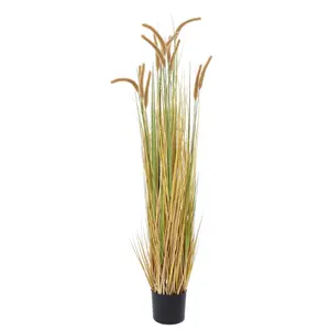 150cm Artificial Potted Plastic Reed Grass Greenery Desk Decor Plant Fake Onion Grass