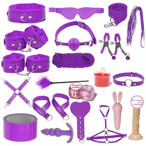 Conjunto de Equipamiento para Abuso Sexual, Esposas, Látigo, Tapón Anal, Artículos para el Dormitorio de Parejas Adultas, Herramientas para Juegos Sexuales - Product Image 4