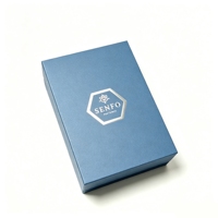Boîte de parfum en papier de luxe Golden Supplier Boîtes en papier couvercle et base pour vernis à ongles Blue Skincare Cosmetic Gift Wrapping Paper Box