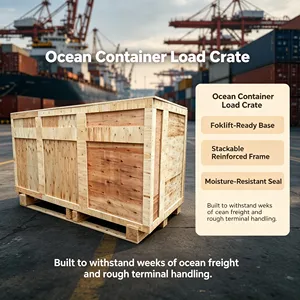 Quick Assembly Fumigation Free Wooden <b>Crate</b> Automation Production Line Equipment Ocean Container Loading Transport Case - Product Image 6