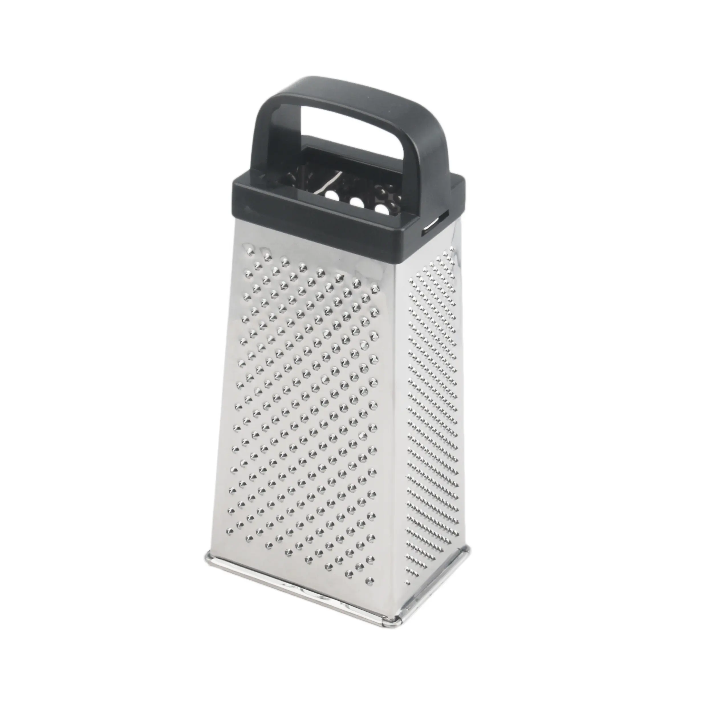 Kitchen 4 Sided High Quality Stainless Steel Cheese Vegetables Grater With Non-Slip Grip Handle