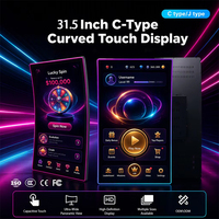 Monitor Gaming Layar Sentuh PCAP Full HD 31,5 Inci untuk Kabinet Permainan Ketangkasan Simulator Balap