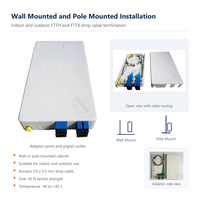 Kotak Terminal FTTH FWO-4-D 4 Core Fiber Wall Outlet SC FC 164x90x24mm PC ABS IP55 Pemasangan Tiang Dinding Dalam Ruangan Grosir